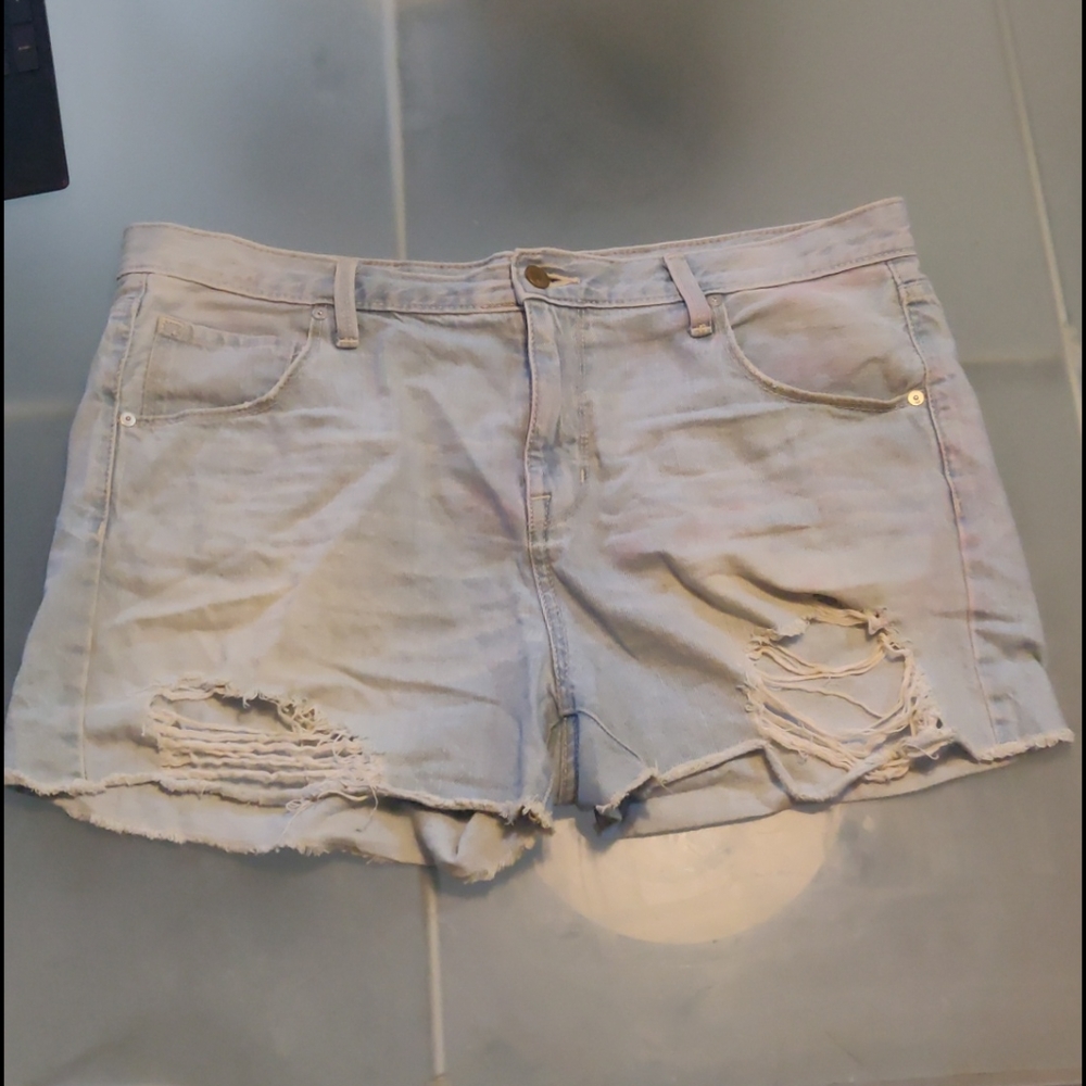 Distressed Jean shorts